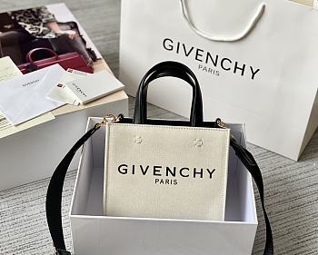 Givenchy tote bag white canvas 19*8*16cm