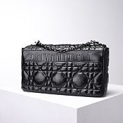 DIOR 30 MONTAIGNE BAG BLACK 25.5x15.5x8cm - 6