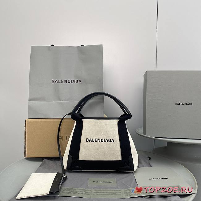 Balenciaga navy cabas bag 32*20*7.5cm - 1