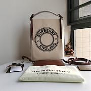 Burberry Small Logo Graphic Cotton Canvas Peggy Bucket Bag 21X16.5X25CM - 1