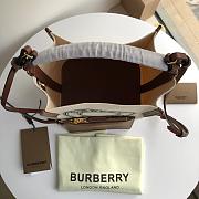 Burberry Small Logo Graphic Cotton Canvas Peggy Bucket Bag 21X16.5X25CM - 2