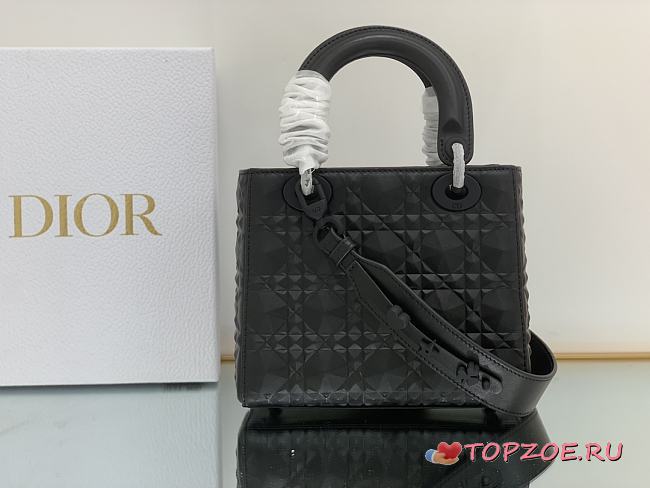 Dior Bag Black with Diamond Motif 20x16.5x8 - 1