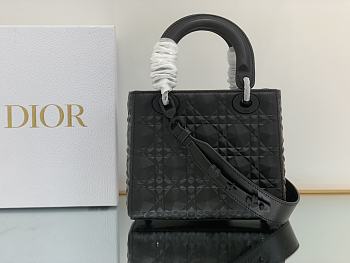 Dior Bag Black with Diamond Motif 20x16.5x8