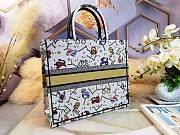 Dior Pixel Zodiac Canvas Tote White, Cotton 41.5X35X18CM - 4