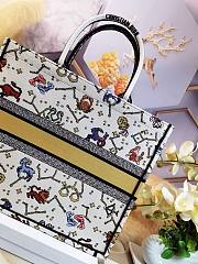 Dior Pixel Zodiac Canvas Tote White, Cotton 41.5X35X18CM - 5