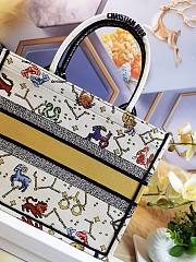 Dior Pixel Zodiac Canvas Tote White, Cotton01 36.5X28X16CM - 6
