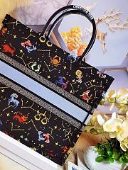 Dior Pixel Zodiac Canvas Tote black, Cotton01 41.5X35X18CM - 2