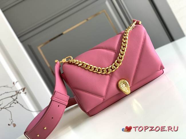 Bvlgari Serpenti Cabochon Deep Jade Calf Leather And Enamel Shoulder Bag03 22.5*15*10cm - 1