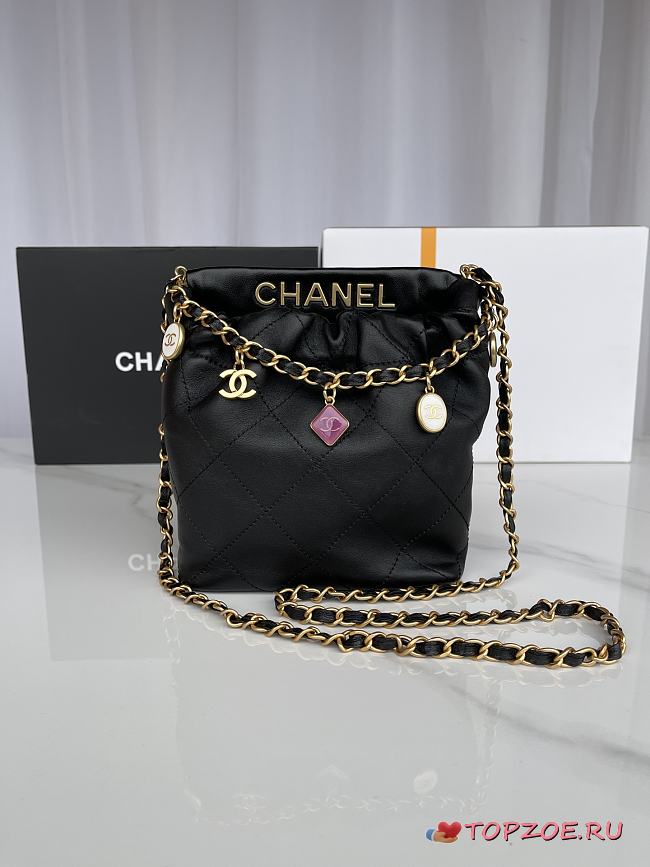 CHANEL 23p mini 22bag 17cmX16cmX7cm - 1