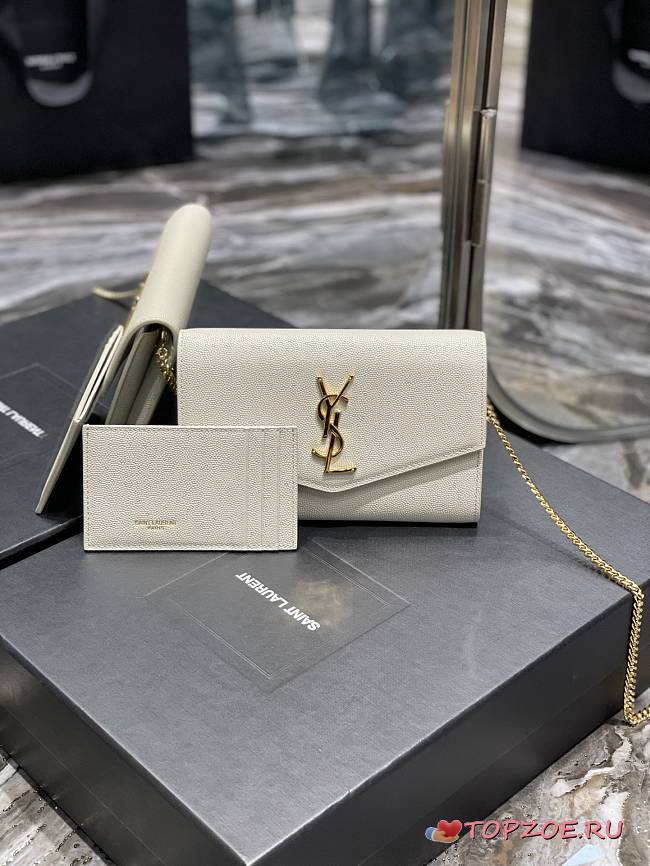 YSL Saint Laurent Uptown Cowhide 02 19*12*3cm - 1