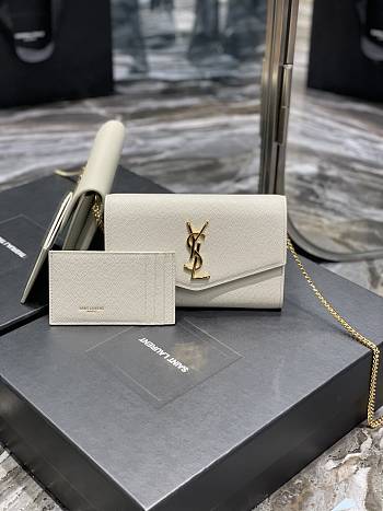 YSL Saint Laurent Uptown Cowhide 02 19*12*3cm