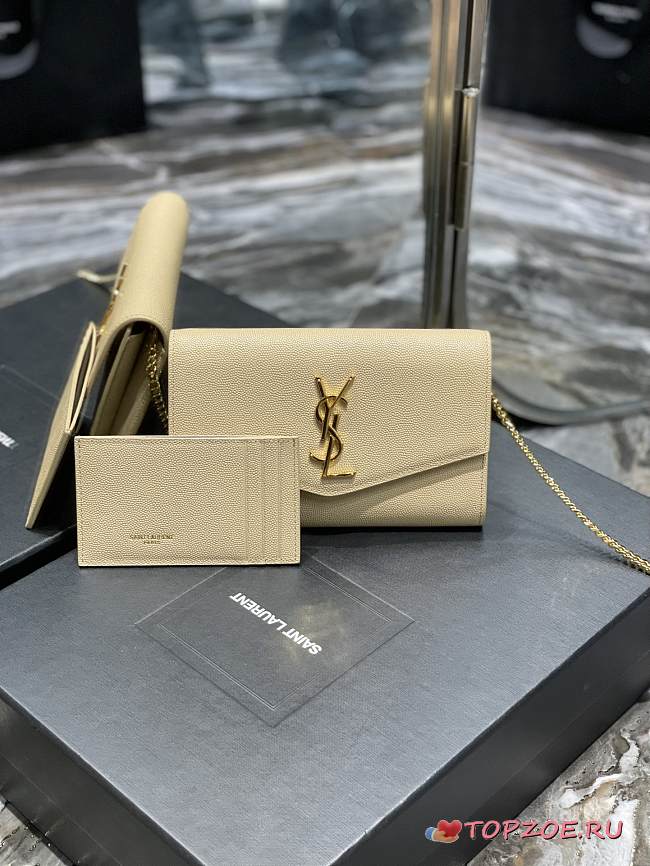 YSL Saint Laurent Uptown Cowhide 03 19*12*3cm - 1