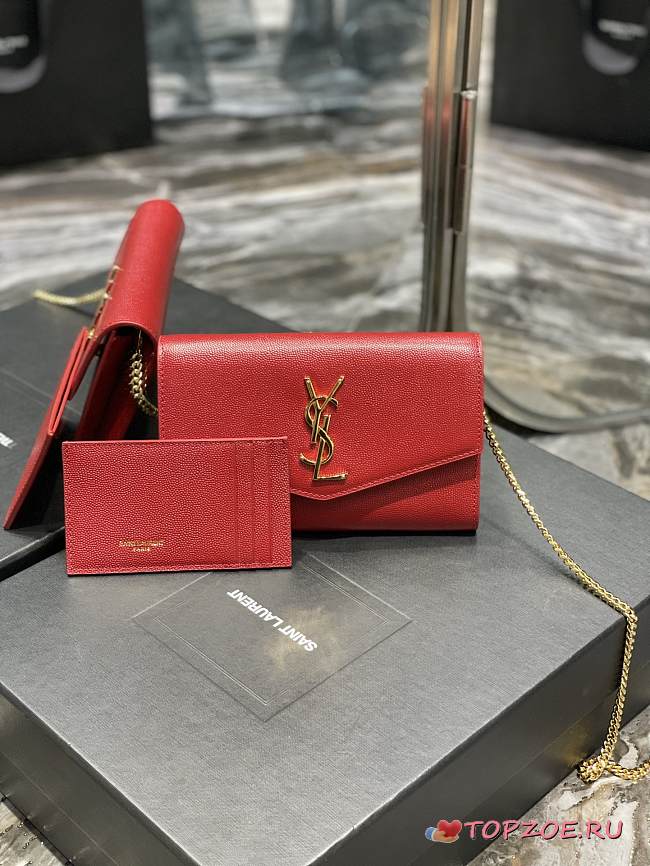 YSL Saint Laurent Uptown Cowhide  19*12*3cm - 1