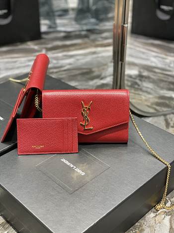 YSL Saint Laurent Uptown Cowhide  19*12*3cm