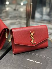 YSL Saint Laurent Uptown Cowhide  19*12*3cm - 3