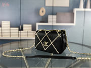 trendycc Lambskin Small Entwined Chain Flap Black 20*13*7cm - 4