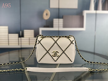trendycc Lambskin Small Entwined Chain Flap Black01 20*13*7CM