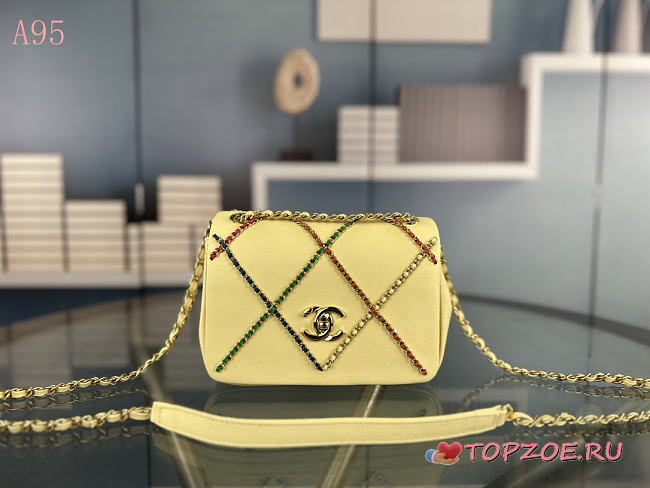 trendycc Lambskin Small Entwined Chain Flap Black02 20*13*7CM - 1