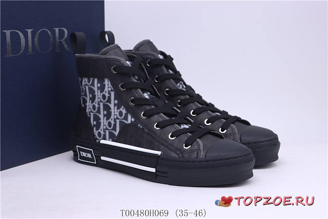 DIOR HIGH-TOP OBLIQUE CANVAS SNEAKERS01 - 1
