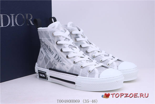 DIOR HIGH-TOP OBLIQUE CANVAS SNEAKERS04 - 1