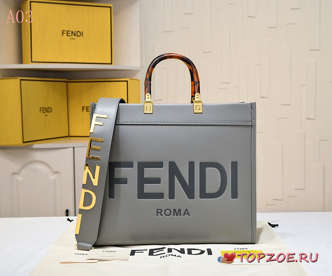 fendi shine tote 35x17x31cm - 1