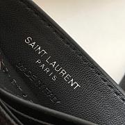 YSL Grain de Poudre Leather Card Case 7x10x0.7cm - 3
