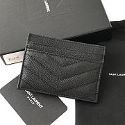YSL Grain de Poudre Leather Card Case 7x10x0.7cm - 2