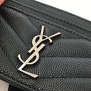 YSL Grain de Poudre Leather Card Case 7x10x0.7cm - 4