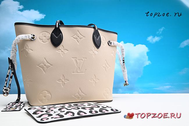LV NEVERFUL MM CREAM M58525 SIZE 31 x  28 x 14 cm - 1