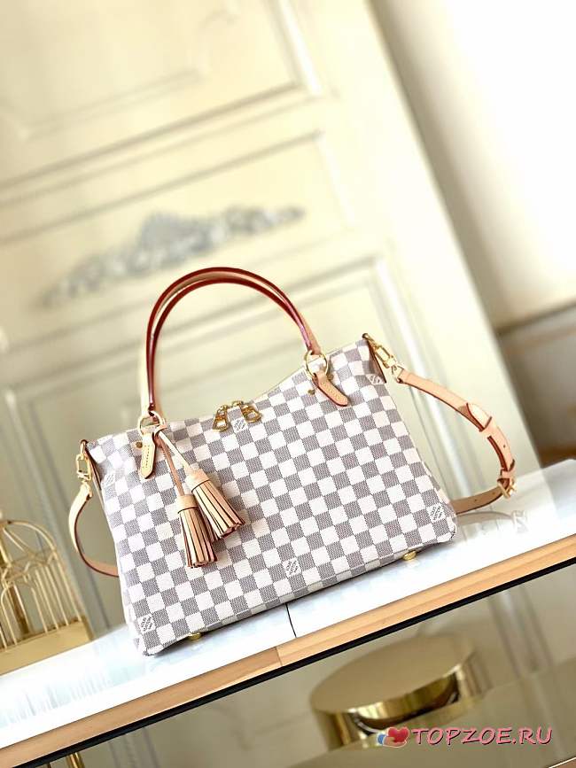 N40022 Louis Vuitton Damier Azur Lymington Zipped Tote  35 x 24 x 14 cm - 1
