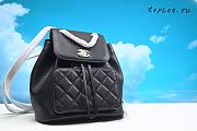 CHANEL GRAINED CALFSKIN GOLD-TONE METAL BACKPACK BLACK  W24 x H26 x D14cm - 1