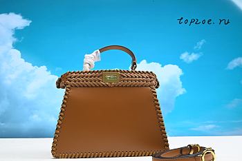 Vitello King Shiny Nappa Woven Peekaboo  27x21x11cm