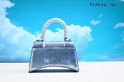 BALENCIAGA HOURGLASS SMALL TOP HANDLE BAG IN INDIGO 19*8*11CM - 2