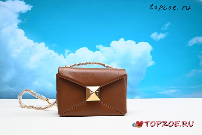 Valentino Garavani Women Large One Stud Leather Shoulder Bag  W 19 x H 14 x D 11 cm - 1