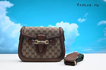 Gucci Lady Web Shoulder Bag GG Canvas Medium 26.5CM