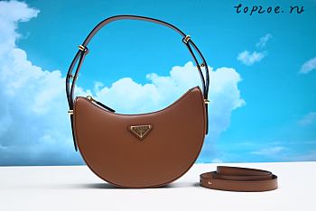 Prada Arqué Zip Calf Leather Shoulder Bag 22.5CM