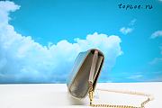 YSL KATE SMALL CLUTCH BAG SMOOTH LEATHER SILVER 326076 Size 24 x 14.5 x 5 cm - 6
