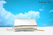 YSL KATE SMALL CLUTCH BAG SMOOTH LEATHER SILVER 326076 Size 24 x 14.5 x 5 cm - 2