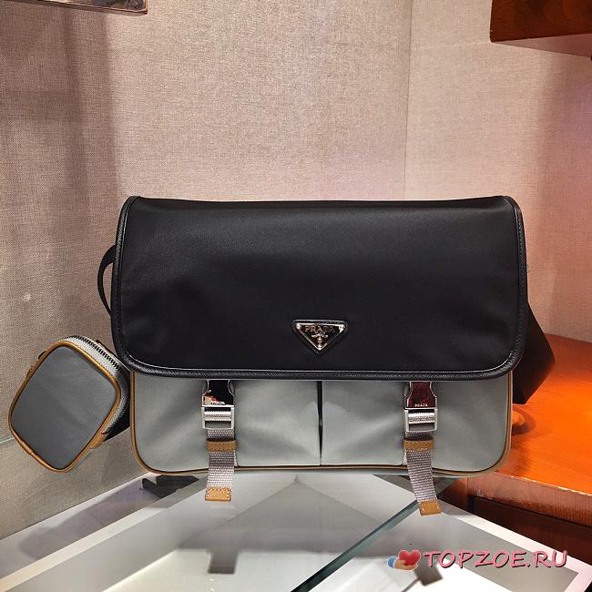 Prada Nylon  Saffiano Classic Double Buckle Shoulder Messenger Bag  26x20x10cm - 1