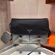 Prada Nylon  Saffiano Classic Double Buckle Shoulder Messenger Bag  26x20x10cm - 1