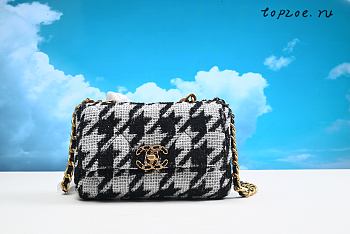 Chanel 19 Flap Bag Quilted Tweed Medium 26CM