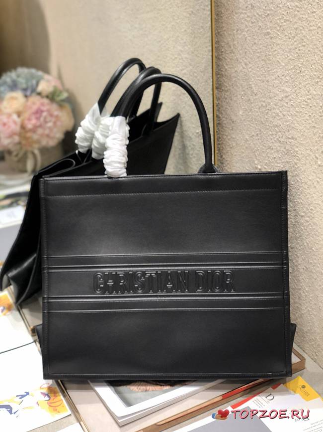 dior book tote Full leather strip embossing 41.5x32x5cm - 1