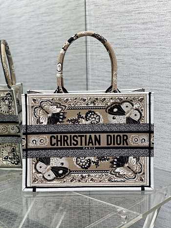 dior book tote flower butterfly01  36x18x28cm