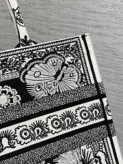 dior book tote flower butterfly  36x18x28cm - 5