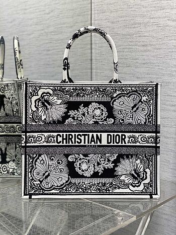 dior book tote flower butterfly 41x35x18cm
