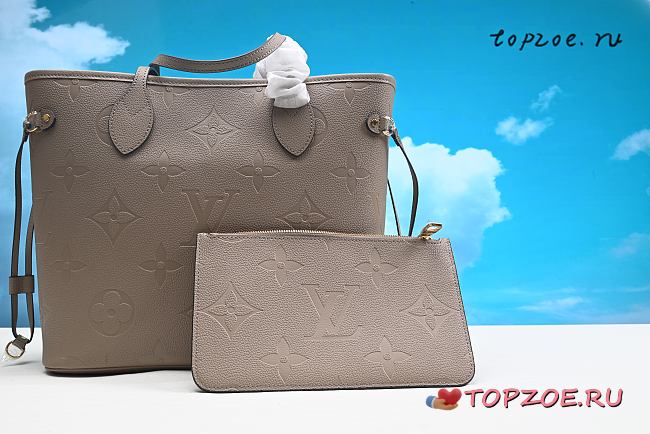 Authentic Louis Vuitton Monogram Empreinte Leather Neverfull MM 32 x 29 x 17 cm - 1