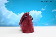YSL LOULOU PUFFER  IN RED LAMBSKIN 577476 SIZE 29 x 17 x 11 CM - 6