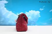 YSL LOULOU PUFFER  IN RED LAMBSKIN 577476 SIZE 29 x 17 x 11 CM - 5