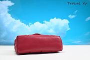 YSL LOULOU PUFFER  IN RED LAMBSKIN 577476 SIZE 29 x 17 x 11 CM - 4