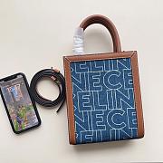 celine Mini Vertical Cabas In Triomphe Canvas 17.0x20.0x4.0cm - 3